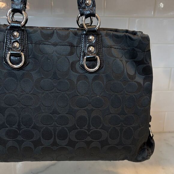 Coach Ashley Signature “C” Logo Sateen Carry-All - Picture 5 of 16